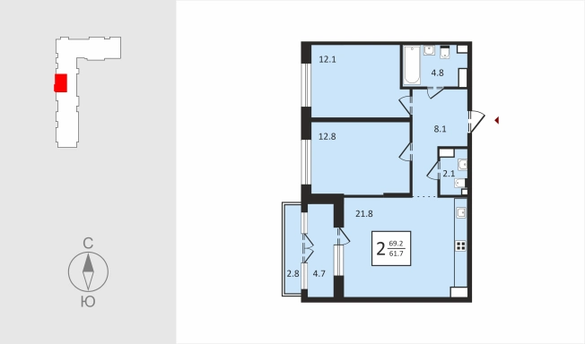 Купить квартиру в ЖК Квартал Новаторов в Владимире. Вариант № 130618, 1, площадь -  квм, цена 6683670 рублей