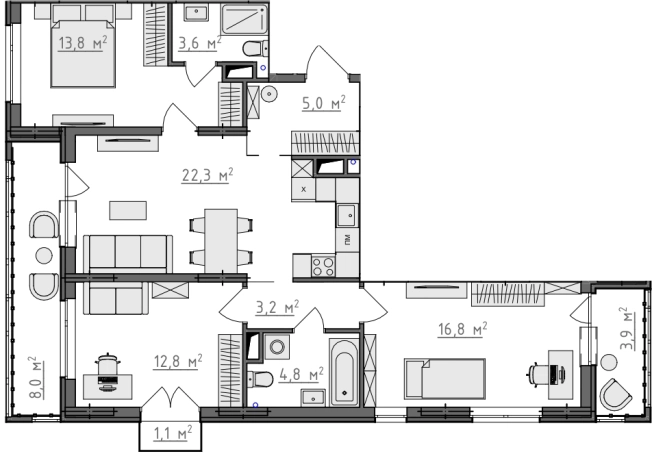 Купить квартиру в новостройках в ЖК Квартал Новаторов в Владимире. Вариант № 130302, 0, площадь -  квм, цена 10009540 рублей