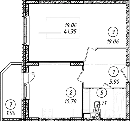 Купить однокомнатную квартиру у метро Бунинская аллея в Подольске. Вариант № 119643, 0, площадь -  квм, цена 5935379 рублей