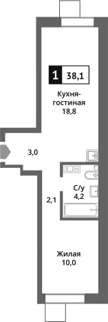 Купить двухкомнатную квартиру в Микрорайоне Опалиха, Красногорск в Красногорске. Вариант № 115309, 0, площадь - квм, цена 6595088 рублей