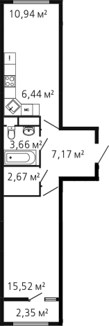 Купить двухкомнатную квартиру на улице Генерала Дьяконова в Химках. Вариант № 142946, 0, площадь -  квм, цена 10918111 рублей