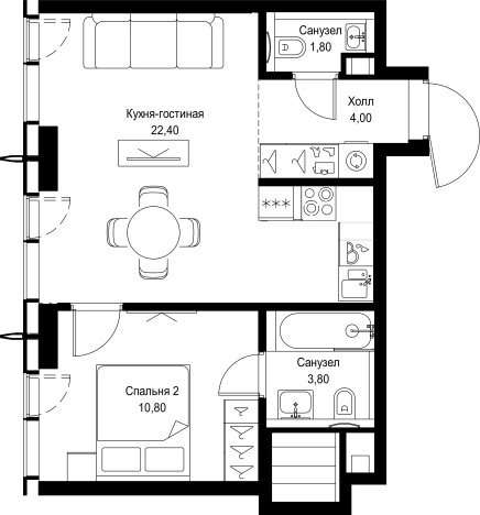 Купить однокомнатную квартиру у метро Мякинино в Москве. Вариант № 5232590, 0, площадь -  квм, цена 20708951 рублей