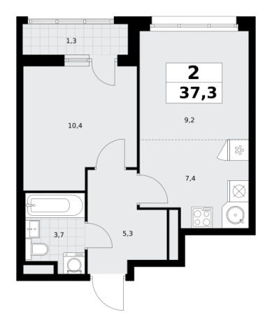 Купить двухкомнатную квартиру у метро Аэропорт Внуково в Москве. Вариант № 253031, 0, площадь -  квм, цена 13284395 рублей