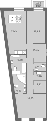 Купить трехкомнатную квартиру у метро Петроградская в Санкт-Петербурге. Вариант № 77414, 0, площадь -  квм, цена 61146000 рублей
