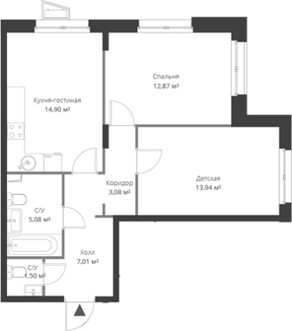 Купить трехкомнатную квартиру на улице Златоглавая в Сертолове. Вариант № 6055546, 0, площадь -  квм, цена 9233156 рублей