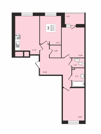 Купить квартиру в новостройках на улице 1-й Коллективный проезд в Владимире. Вариант № 106649, 0, площадь -  квм, цена 11927250 рублей