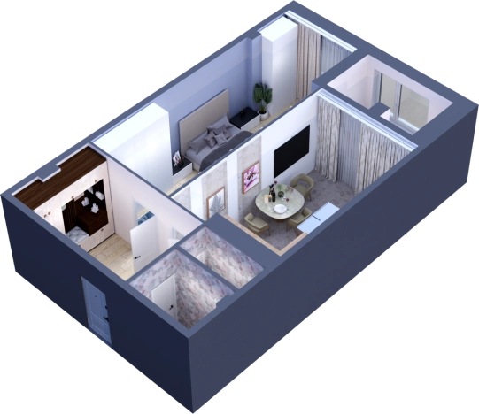 Купить квартиру в новостройках в Республике Татарстан (татарстан). Вариант № 141022, 1, площадь -  квм, цена 9866618 рублей