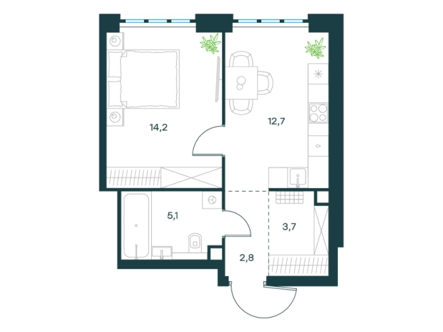 Купить однокомнатную квартиру у метро Кожуховская в Москве. Вариант № 6938385, 0, площадь -  квм, цена 25449640 рублей