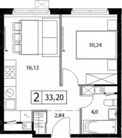 Купить двухкомнатную квартиру у метро Домодедовская в Видном. Вариант № 5833322, 0, площадь -  квм, цена 8664507 рублей