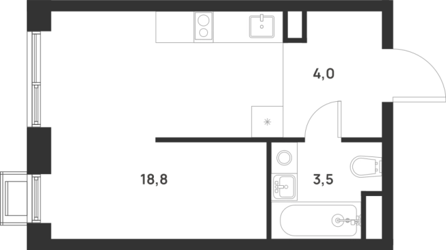 Купить Студию на улице Разведчика Дейча в Москве. Вариант № 10013919, 0, площадь -  квм, цена 14437511 рублей