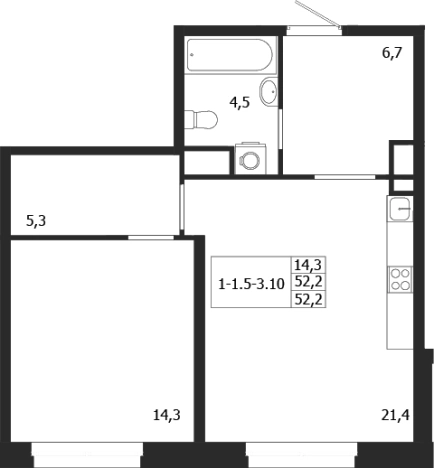 Купить однокомнатную квартиру в ЖК ЛДМ в Санкт-Петербурге. Вариант № 6851467, 0, площадь -  квм, цена 49271927 рублей