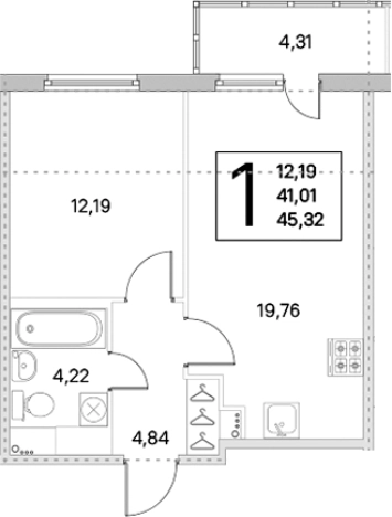 Купить двухкомнатную квартиру в новостройках у метро Проспект Большевиков в Ленинградской области. Вариант № 8488020, 0, площадь -  квм, цена 7098831 рублей