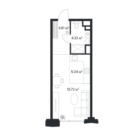 Купить Студию в ЮАО в Москве. Вариант № 8041236, 0, площадь - квм, цена 25244526 рублей