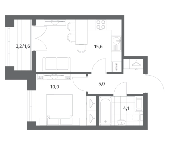 Купить двухкомнатную квартиру в ЖК NEWПИТЕР в Ленинградской области. Вариант № 5258776, 0, площадь -  квм, цена 7124000 рублей
