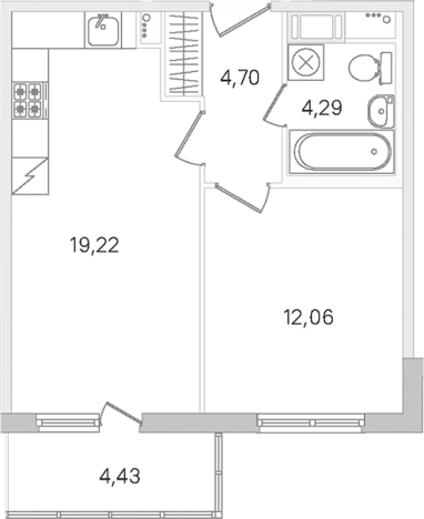 Купить двухкомнатную квартиру у метро Проспект Большевиков в Ленинградской области. Вариант № 8488560, 0, площадь - квм, цена 7059331 рублей