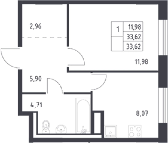 Купить квартиру в ЖК Квартал Лаголово в Ленинградской области. Вариант № 6708117, 0, площадь -  квм, цена 4571557 рублей