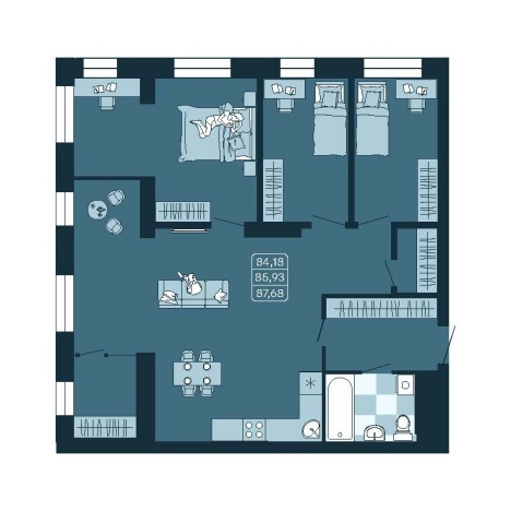 Купить четырехкомнатную квартиру в Приморском крае. Вариант № 5460108, 0, площадь -  квм, цена 14599507 рублей