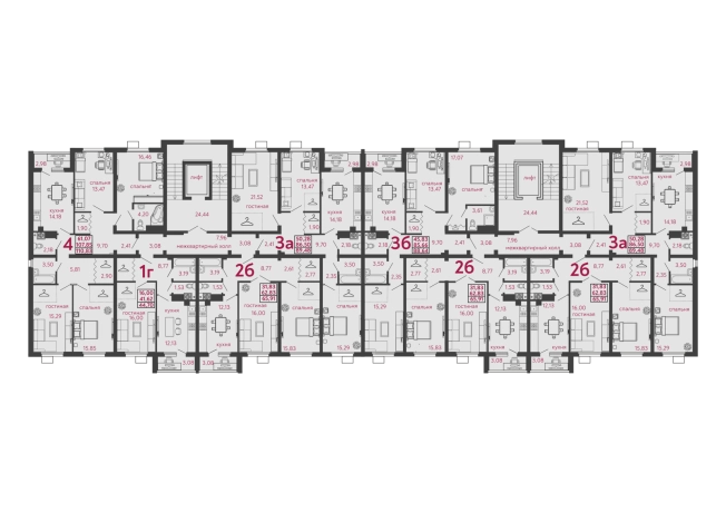 Купить квартиру в новостройках в ЖК Жилой комплекс "Илмари" в Пензе. Вариант № 120279, 1, площадь -  квм, цена 5536440 рублей