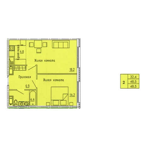 Купить двухкомнатную квартиру на вторичке в ЖК Жилой комплекс "Лугометрия" в Пензе. Вариант № 69304, 0, площадь -  квм, цена 4947000 рублей
