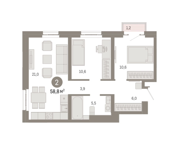 Купить двухкомнатную квартиру в новостройках в ЖК Метроном в Москве. Вариант № 9603585, 0, площадь -  квм, цена 20750000 рублей