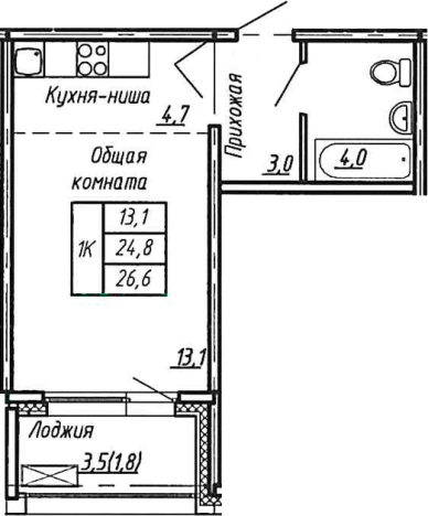 Купить Студию в ЖК Сибирь в Ленинградской области. Вариант № 7784131, 0, площадь -  квм, цена 5213600 рублей