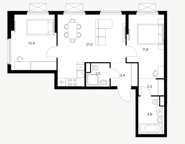 Купить двухкомнатную квартиру в ЖК Савин Парк в Нижегородской области. Вариант № 2786115, 0, площадь -  квм, цена 9198700 рублей