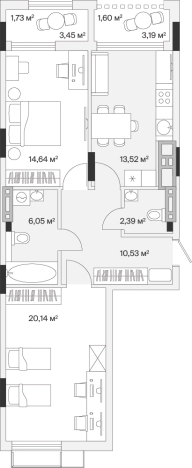 Купить квартиру в новостройках на улице Весенняя в Калининграде. Вариант № 100848, 0, площадь -  квм, цена 10797367 рублей