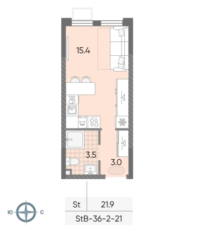 Купить Студию в районе Солнцево в Москве. Вариант № 8183033, 0, площадь -  квм, цена 8800624 рублей