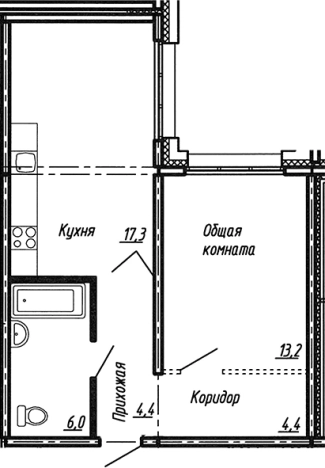 Купить двухкомнатную квартиру в новостройках у метро Рыбацкое в Ленинградской области. Вариант № 7784352, 0, площадь -  квм, цена 6342000 рублей