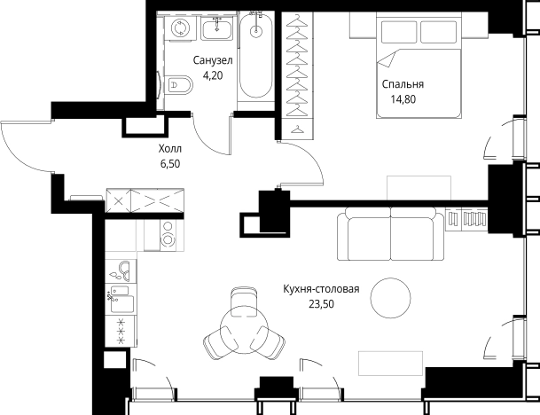 Купить однокомнатную квартиру в новостройках в ЖК VEER в Москве. Вариант № 10380686, 0, площадь -  квм, цена 33222000 рублей
