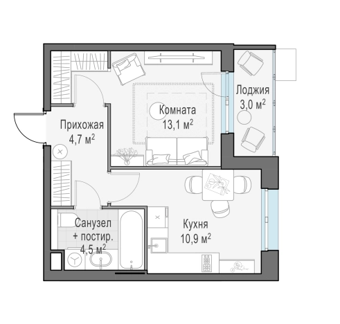 Купить однокомнатную квартиру на вторичке в ЖК Новое Пушкино в Пушкине. Вариант № 166024, 0, площадь -  квм, цена 8120000 рублей