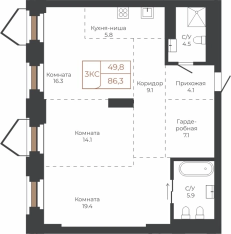 Купить Студию в новостройках на улице Просторная в Барнауле. Вариант № 6841357, 0, площадь -  квм, цена 21450120 рублей