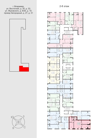 Купить квартиру на улице Жуковского в Владимире. Вариант № 83639, 2, площадь -  квм, цена 10862500 рублей
