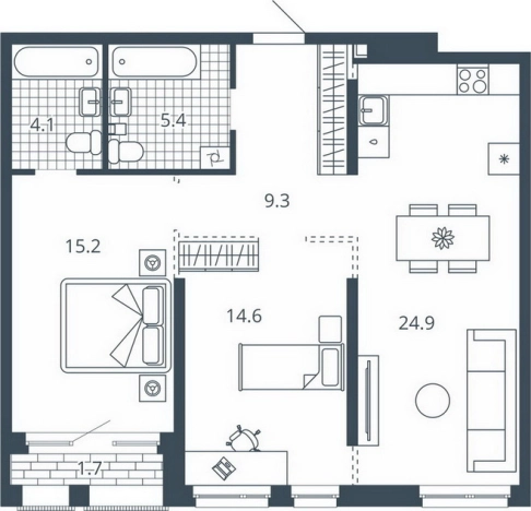 Купить двухкомнатную квартиру в ЖК Жилой комплекс "Scala city" в Пензе. Вариант № 9678737, 0, площадь -  квм, цена 9794400 рублей