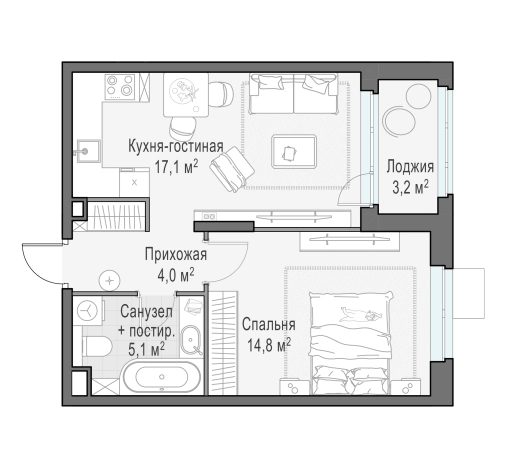 Купить квартиру в ЖК Новое Медведково в Мытищах. Вариант № 131078, 0, площадь -  квм, цена 9970000 рублей