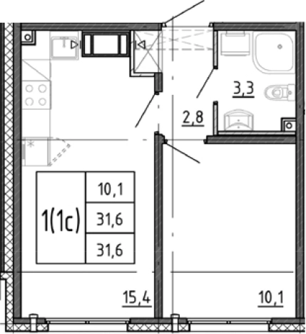 Купить двухкомнатную квартиру в новостройках у метро Академическая в Санкт-Петербурге. Вариант № 9510815, 0, площадь -  квм, цена 6574696 рублей