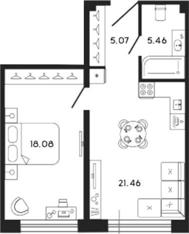 Купить двухкомнатную квартиру в ЖК 17/33 в Санкт-Петербурге. Вариант № 8337463, 0, площадь -  квм, цена 44942832 рублей