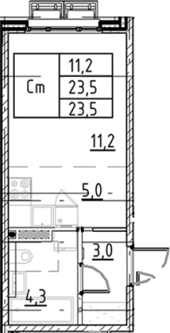 Купить квартиру в новостройках у метро Купчино в Санкт-Петербурге. Вариант № 7597528, 0, площадь -  квм, цена 5647026 рублей
