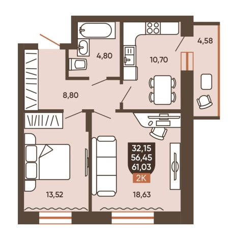Купить двухкомнатную квартиру в новостройках в Новосибирске. Вариант № 8881326, 0, площадь -  квм, цена 7100000 рублей
