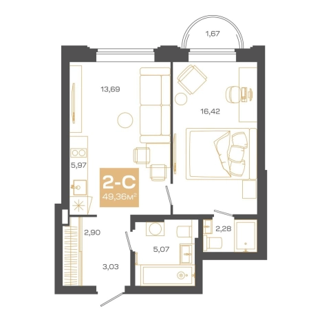 Купить двухкомнатную квартиру на улице Мусы Джалиля в Новосибирске. Вариант № 9961808, 0, площадь -  квм, цена 11692000 рублей
