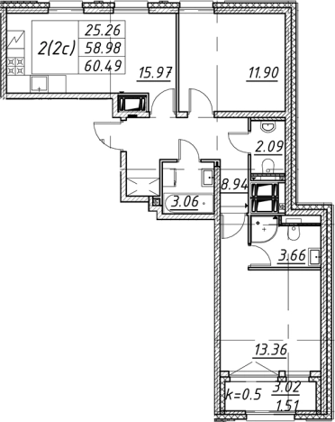 Купить трехкомнатную квартиру у метро Елизаровская в Санкт-Петербурге. Вариант № 7850124, 0, площадь -  квм, цена 20124418 рублей