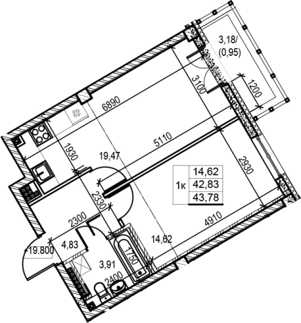 Купить однокомнатную квартиру в ЖК Neva Residence в Санкт-Петербурге. Вариант № 70036, 0, площадь -  квм, цена 24541650 рублей
