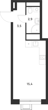 Купить Студию на улице Разведчика Дейча в Москве. Вариант № 10414903, 0, площадь -  квм, цена 12451447 рублей