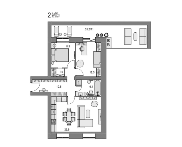 Купить квартиру в новостройках в Вологодской области. Вариант № 126328, 0, площадь -  квм, цена 9180400 рублей