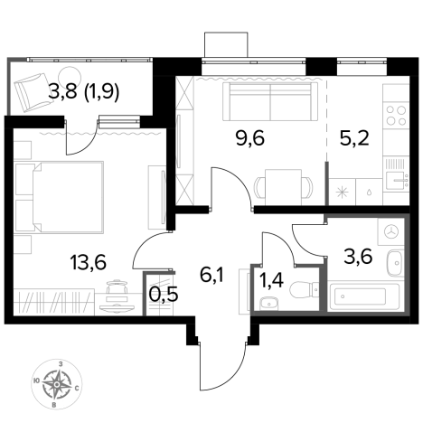 Купить квартиру в ЖК 1-й Лермонтовский в Люберцах. Вариант № 9876765, 0, площадь -  квм, цена 15352160 рублей