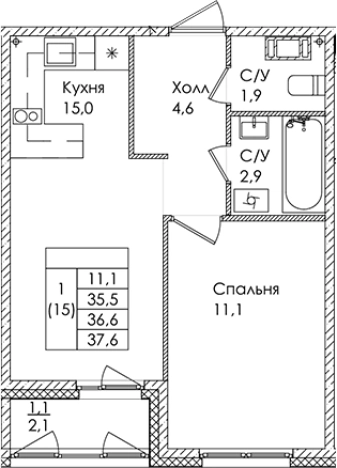 Купить квартиру в ЖК Дзета в Ленинградской области. Вариант № 6259868, 0, площадь -  квм, цена 5423142 рублей