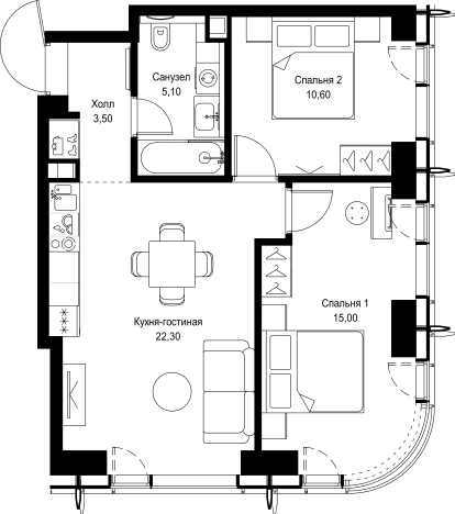 Купить квартиру в ЖК City Bay в Москве. Вариант № 9553212, 0, площадь -  квм, цена 24911980 рублей