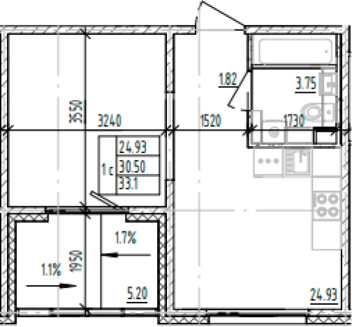 Купить Студию у метро Проспект Ветеранов в Ленинградской области. Вариант № 6854333, 0, площадь -  квм, цена 6531398 рублей