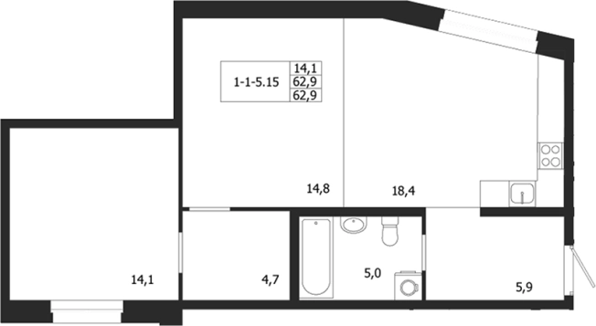 Купить однокомнатную квартиру в ЖК ЛДМ в Санкт-Петербурге. Вариант № 6851516, 0, площадь -  квм, цена 46796713 рублей