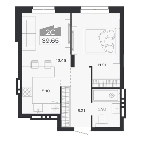 Купить двухкомнатную квартиру в ЖК Базилик (НОВОСИБИРСК) в Новосибирской области. Вариант № 9950799, 0, площадь -  квм, цена 6030000 рублей